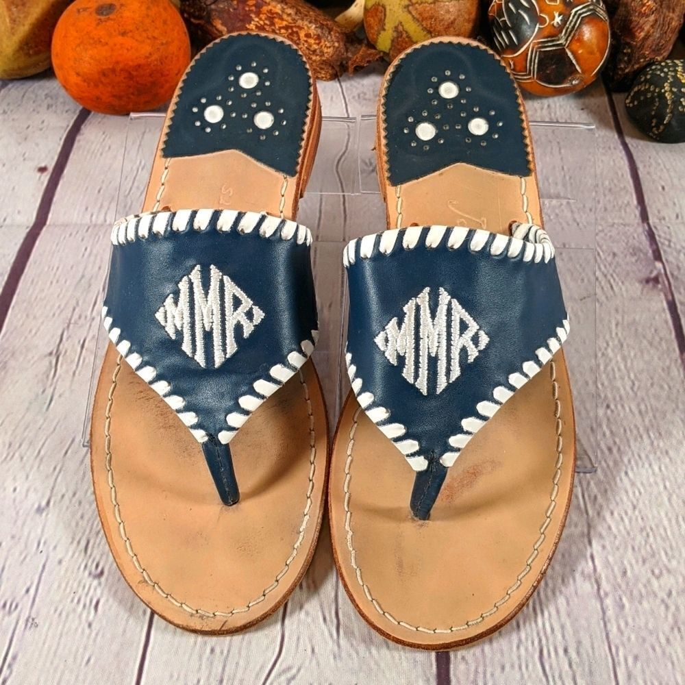 Jack Rogers "MMR" Monogram Sandals